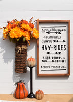 Fall Apple Orchard Sign | Fall Wood Sign | Fall Fun Sign