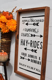 Fall Apple Orchard Sign | Fall Wood Sign | Fall Fun Sign