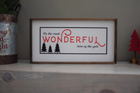 It's the MOST WONDERFUL TIME Sign |  Farmhouse Style Christmas Decor | Deer Decor | Tree Decor